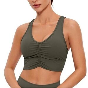 CRZ YOGA Ruched Longline Sports Bra